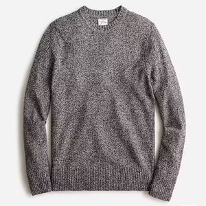 NWT J. Crew Marled rugged merino wool-blend sweater marled navy medium